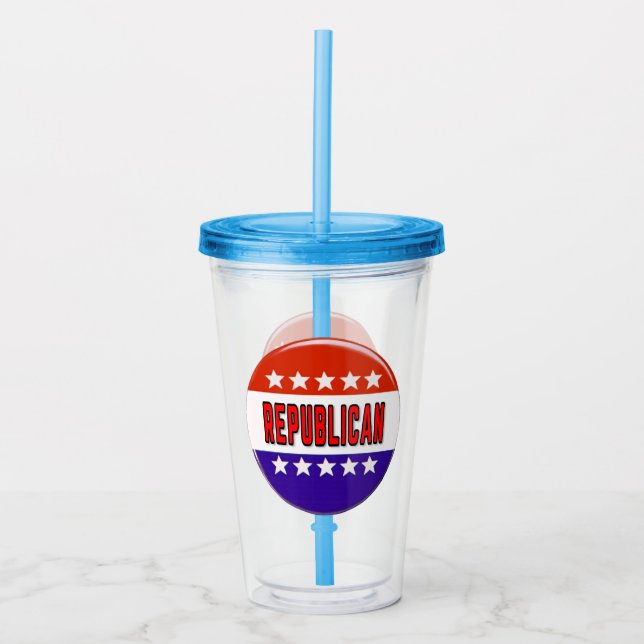 Copo De Acrílico Botão Republicano (Frente)