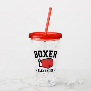 Copo De Acrílico Boxe Personalizada Lutador
