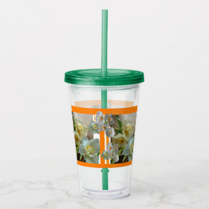 Copo De Acrílico Bridal Crown Daffodils Design Acrylic Tumbler