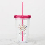 Copo De Acrílico Bridal Tea<br><div class="desc">Deixe o seu dia especial florescer com este Bridal Tea Acrylic Tumbler! Este Convite para Chá Floral Bridal apresenta florais de aquarela pintados à mão em tons de azul roxo profundo, poeirento e rosa pincelado com verde-salva. Quer você esteja hospedando uma festa de jardim ou uma reunião acolhedora e íntima,...</div>