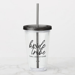 Copo De Acrílico Bride Tribe Acompanhantes de Noiva Personalizada