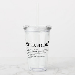 Copo De Acrílico Bridesmaid Favor Personalizado Definição