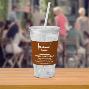 Copo De Acrílico Brown Business Marca em Acrylic Tumbler