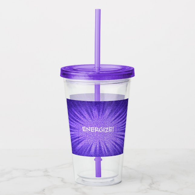 Copo De Acrílico Burst Roxo! (Frente)