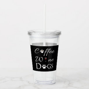 Copo De Acrílico Cães de Vinho Café Tumbler Acrílico