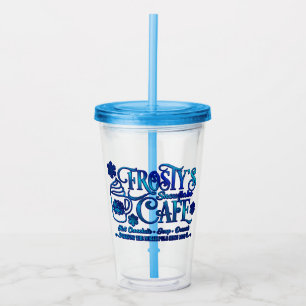 Copo De Acrílico Café Snowflake do Natal Frosty