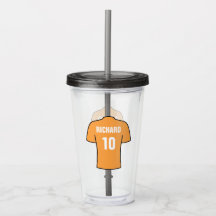 Camisa de Futebol ou Soccer em Laranja. Fã Torcedo