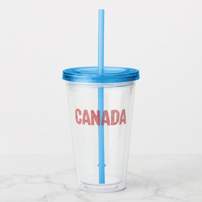 Copo De Acrílico Camiseta Gráfica com Impressão Digital do Canadá (Frente)