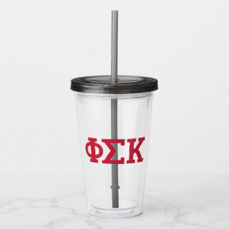 Copo De Acrílico Cartas Phi Sigma Kappa