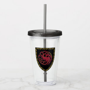 Copo De Acrílico CASA DO DRAGÃO House Targaryen Crest