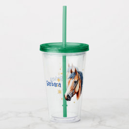 Copo De Acrílico Cavalo Personalizado Cabeça