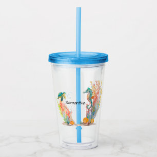 Copo De Acrílico Cavalo Subaquático Personalizado