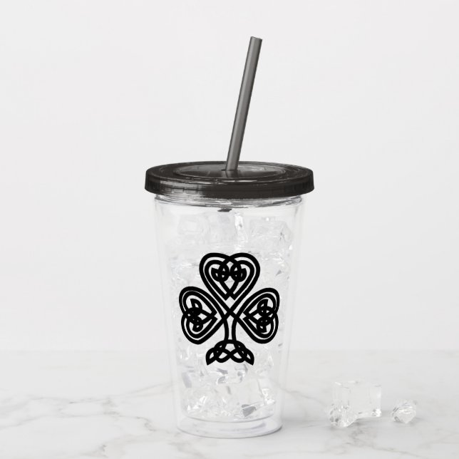 Copo De Acrílico Celtic Shamrock (Gelo traseiro)
