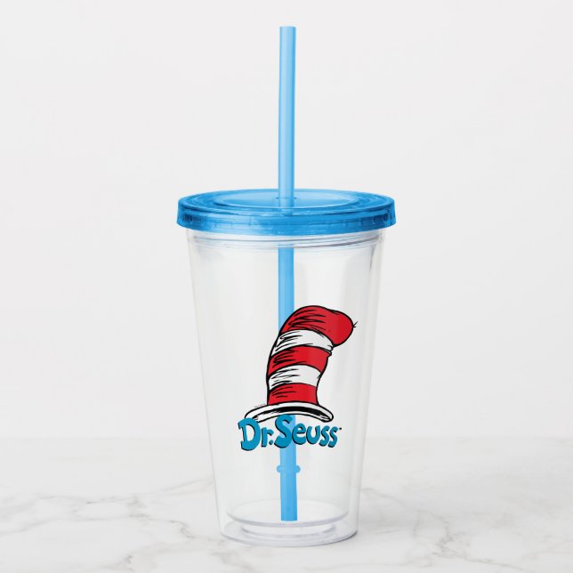 Copo De Acrílico Chapéu do Dr. Seuss Logo (Frente)