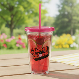 Copo De Acrílico Cherry Bomb Acrylic Tumbler