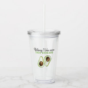 Copo De Acrílico Cláusula Verde Moderna Avocado Para Avocado Lover