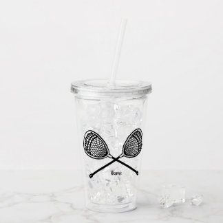 Copo De Acrílico Clear Acrylic Tumbler-Lacrosse Goalie Sticks