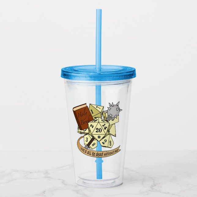 Copo De Acrílico Cleric Dice Design (Frente)