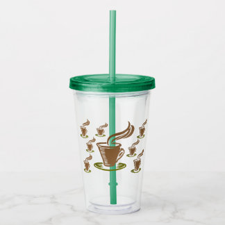 Copo De Acrílico Coffee Themed Tumbler