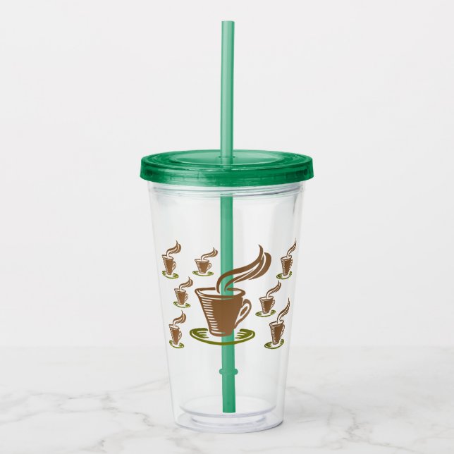 Copo De Acrílico Coffee Themed Tumbler (Frente)