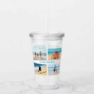 Copo De Acrílico Colagem de Fotos Personalizada em Tumbler de Acríl