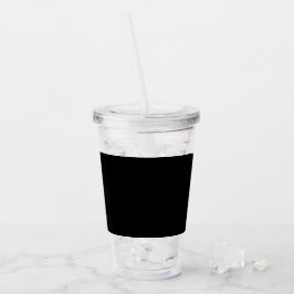 Copo De Acrílico Coleção de Natal Preto Minimalista de Luxo
