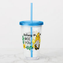 Copo Acrílico Bee You Personalizado para Crianças