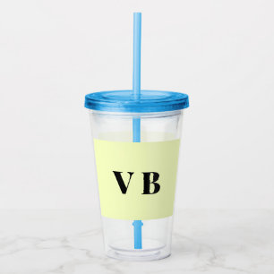 Copo De Acrílico cor personalizada pastel simples mínima sólida per
