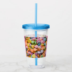 Copo De Acrílico CORAÇÕES DO CANDY DO namorados