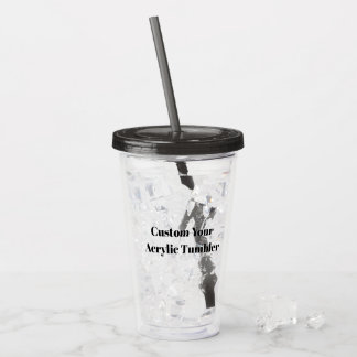 Copo De Acrílico Crie seu próprio personalizado simples de 16oz,
