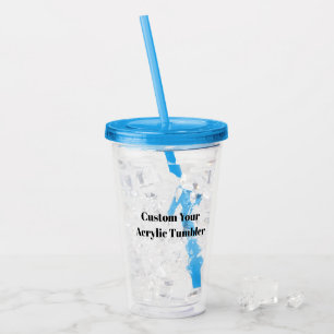 Copo De Acrílico Crie seu próprio personalizado simples de 16oz,