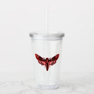 Copo De Acrílico Crimson Red Moth