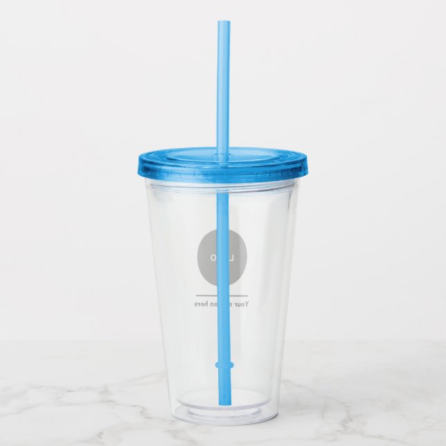 Copo De Acrílico Custom Logo Acrylic Tumbler with Straw No Minimum (Frente)