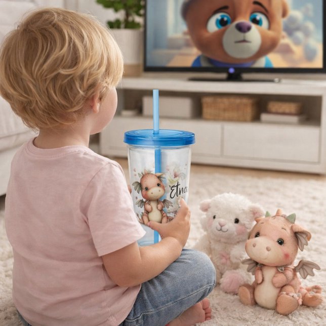 Copo De Acrílico Cute Dragon with Forest Accents (Criador carregado)