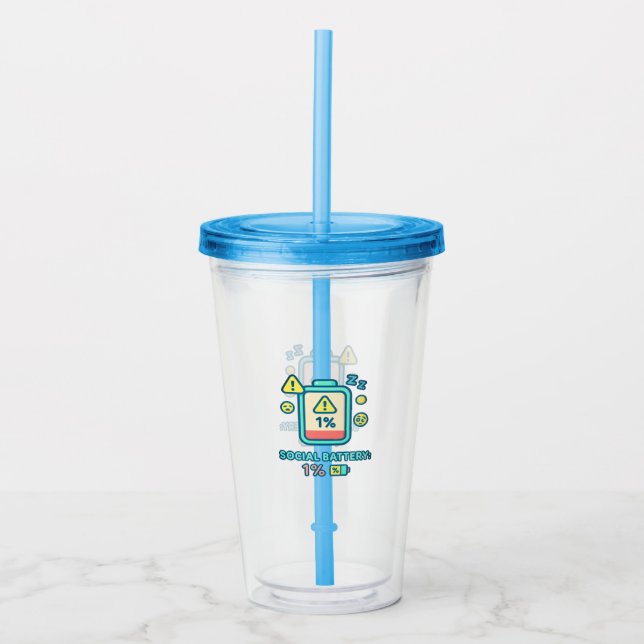 Copo De Acrílico Design de Introdução de Baixa Fundição da Bateria  (Frente)