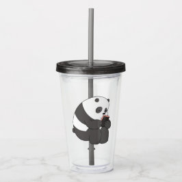 Copo De Acrílico Design de Tumbler do Panda de Ursos sem Curso