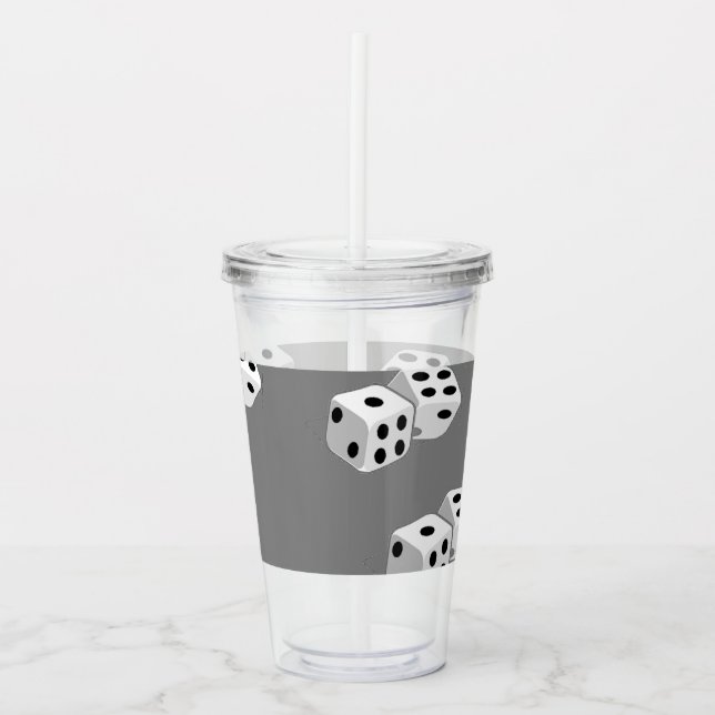 Copo De Acrílico Dispositivos no padrão das cinzas (Frente)