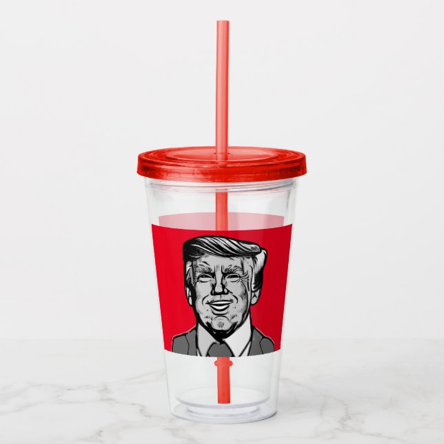 COPO DE ACRÍLICO DONALD TRUMP (Frente)