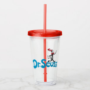 Copo De Acrílico Dr. Seuss Gato no Chapéu Logotipo Antigo