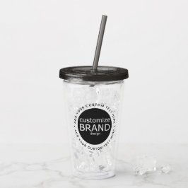 Copo De Acrílico Drinkware do Tumbler do Logotipo Personalizado BPA