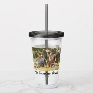 Copo De Acrílico Duas Fotografias Personalizadas do Arylic Tumbler