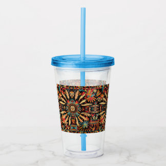 Copo De Acrílico Eetéreo Cyan "Aztec Dream" 473 ml Tumbler