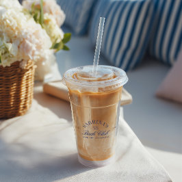 Copo De Acrílico Elegante Retro Bachelorette Bach Club