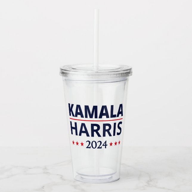Copo De Acrílico Eleição de Kamala Harris 2024 III (Frente)