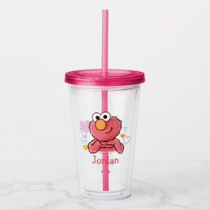 Copo De Acrílico Elmo Adorável   Adicione seu próprio nome