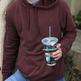 Copo De Acrílico Faixa Horizontal Colorida