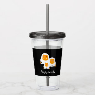 Copo De Acrílico Família irritada Macacos design T-Shirt Bath Mat