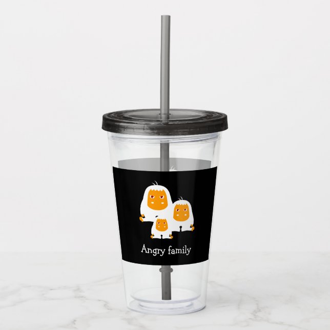 Copo De Acrílico Família irritada Macacos design T-Shirt Bath Mat (Frente)