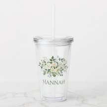 Favor Personalizado de Floral Branco para Damas de