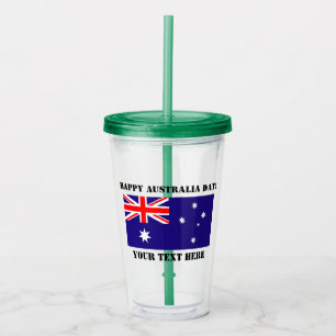 Copo De Acrílico Feliz Dia da Austrália fornece bandeira australian